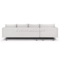 Sofa sectionnel gauche en tissu blanc coco Parker